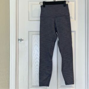 Lululemon Align Pant II 25" Mini Heathered Herringbone Black White Size 4